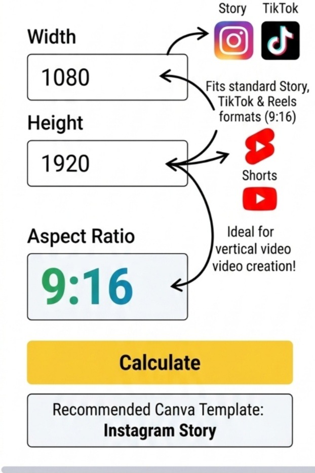 Aspect Ratio Calculator for Social Media